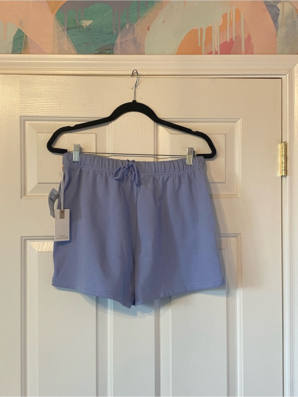 Good American Woman’s Purple Cotton Shorts Sz Med NWT